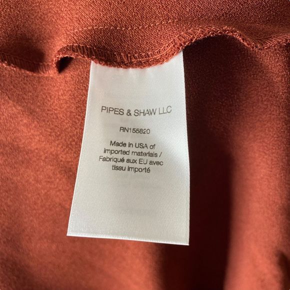 Veronica Beard Briony Wrap Midi Dress in Clay Copper 14 Satin Flattering - Picture 8 of 13